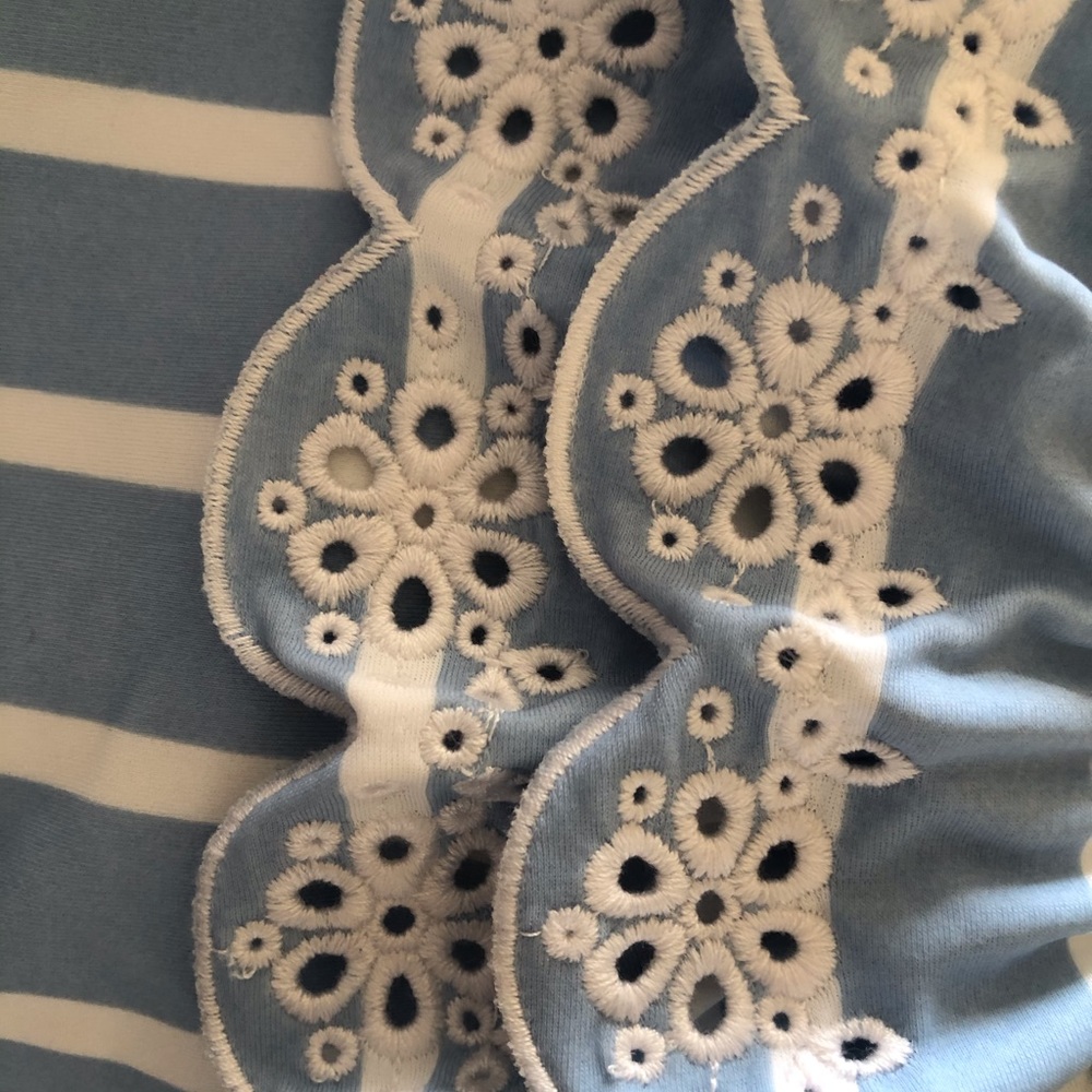 Janie and Jack Eyelet Ruffle Swimsuit. - Picture 3 of 4